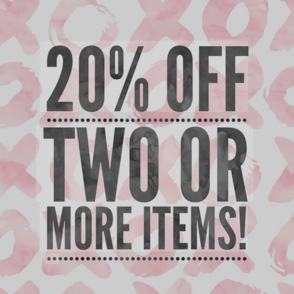 20% Off Two or More Items Sign